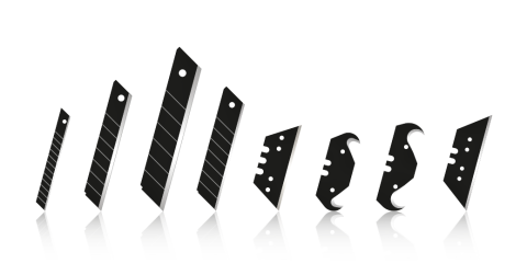 lames de cutters noires tranchantes